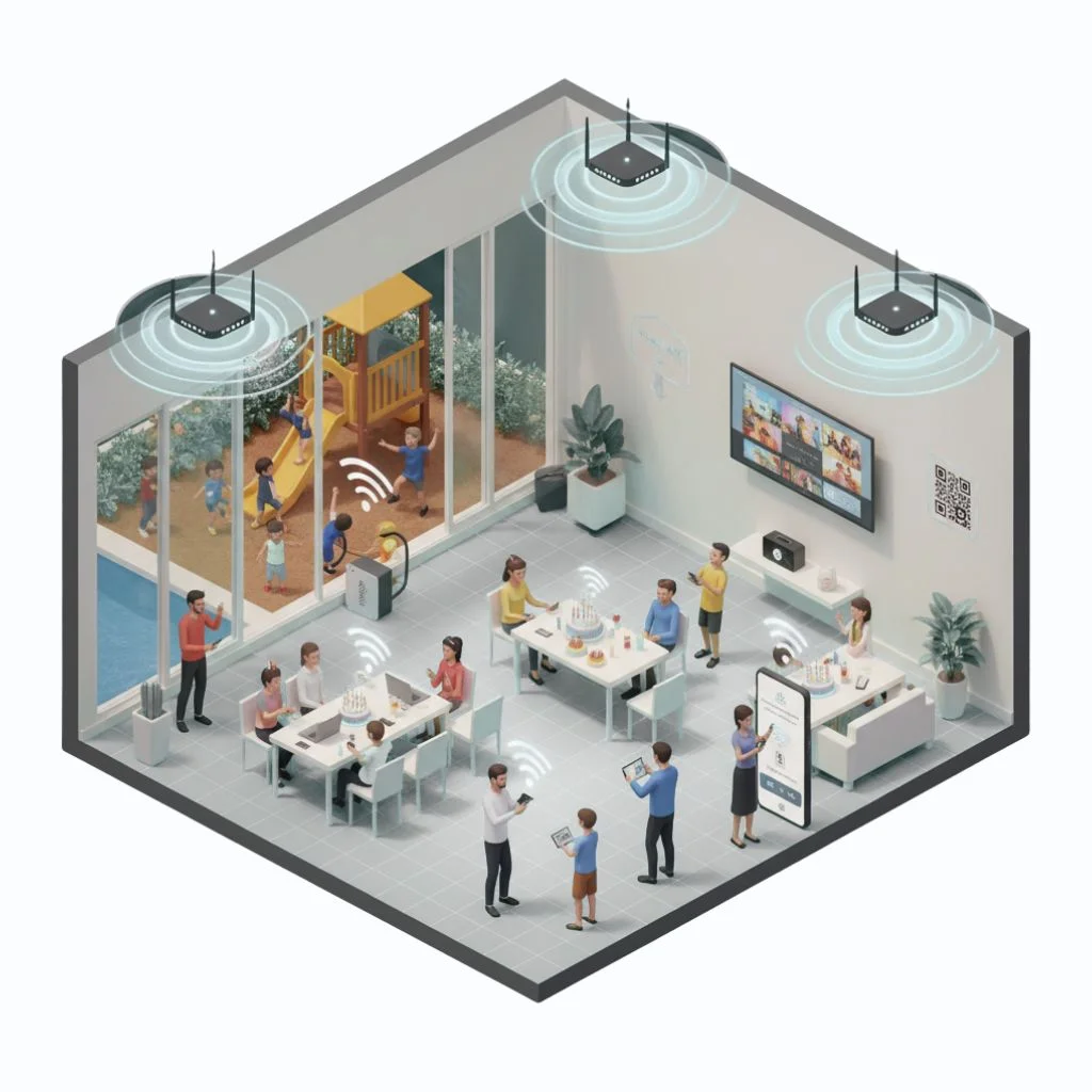 Placeholder — Wi-Fi não aguenta a sala cheia
